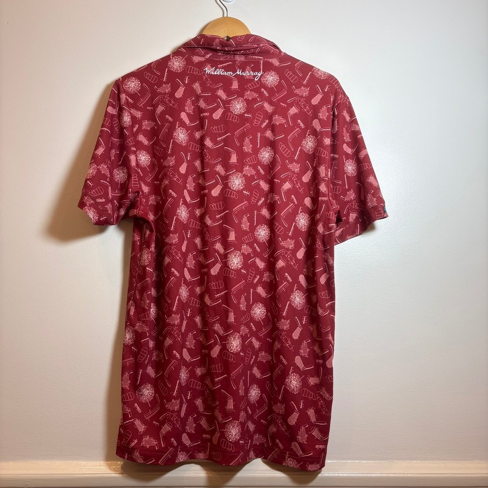 William Murray Golf Polo Shirt Men's M Red Blueprint Tartan Turmoil Performance‎ - Picture 4 of 10